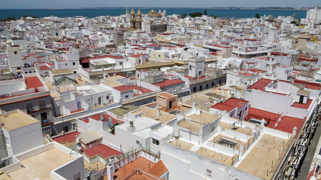 Cádiz: Blick über die Dächer nach Westen Cádiz: Blick über die Dächer nach Westen